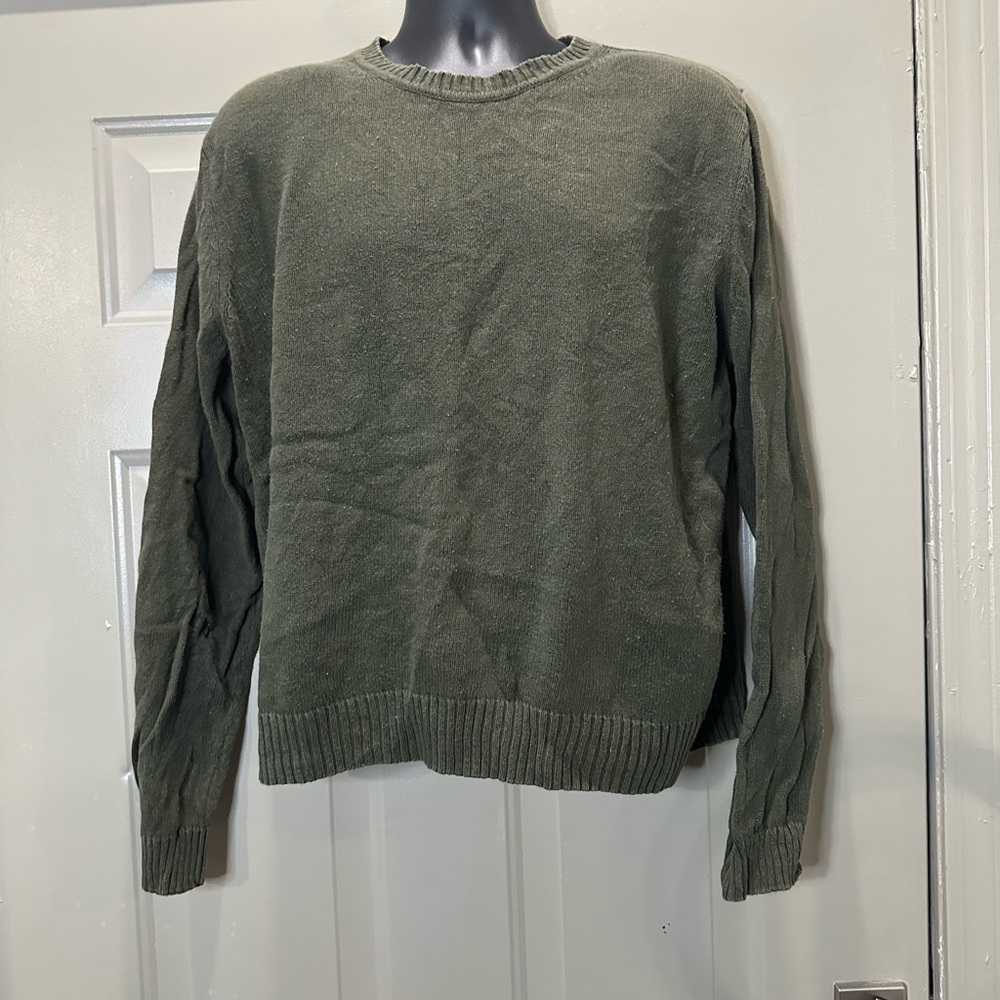 Ivy Crew Ivy League Preppy Army Olive Green Men Medium Long Sleeve